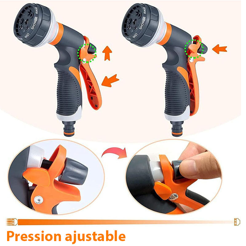 Pistolet d'Arrosage Haute Pression 8 Modes